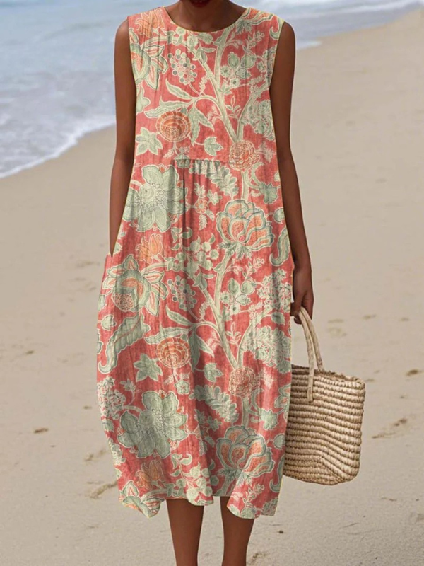 Beth Bloemen Midi Jurk