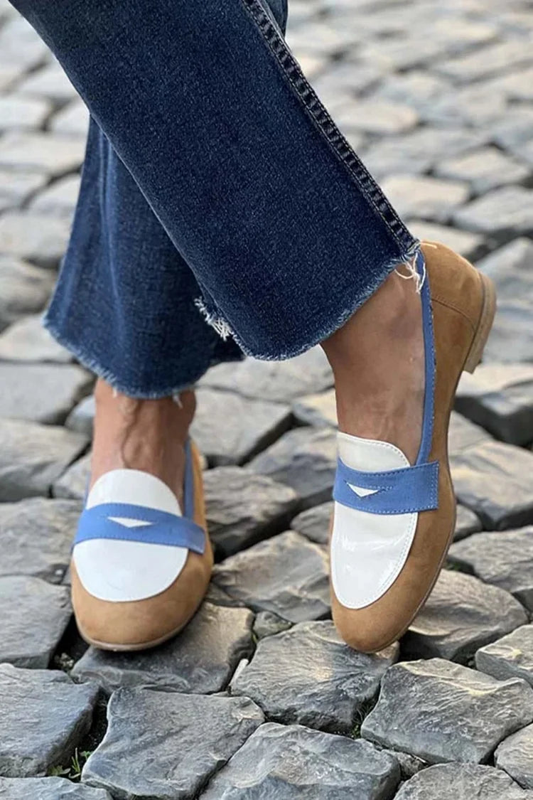 Kleur-Blok Loafers