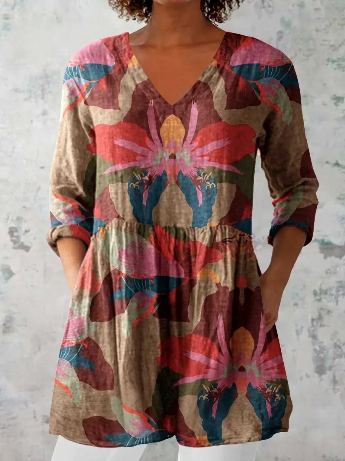 Ellie | Bloemen Doll Neck Top