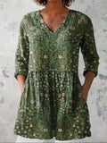 Sophia | Vintage Bloemen V-Hals Shirt