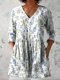 Isabella | Schattige Bloemen V-Hals Shirt