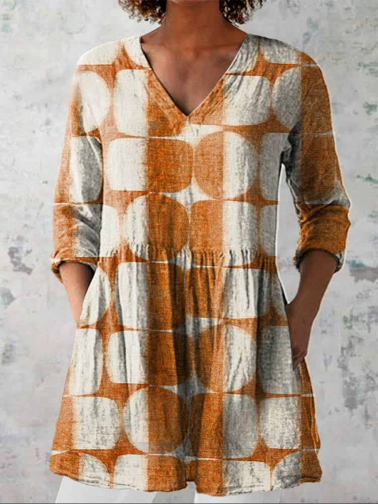 Ella | Geometrische V-hals Shirt