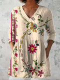 Natalie | Bohemian Bloemen V-Hals Shirt