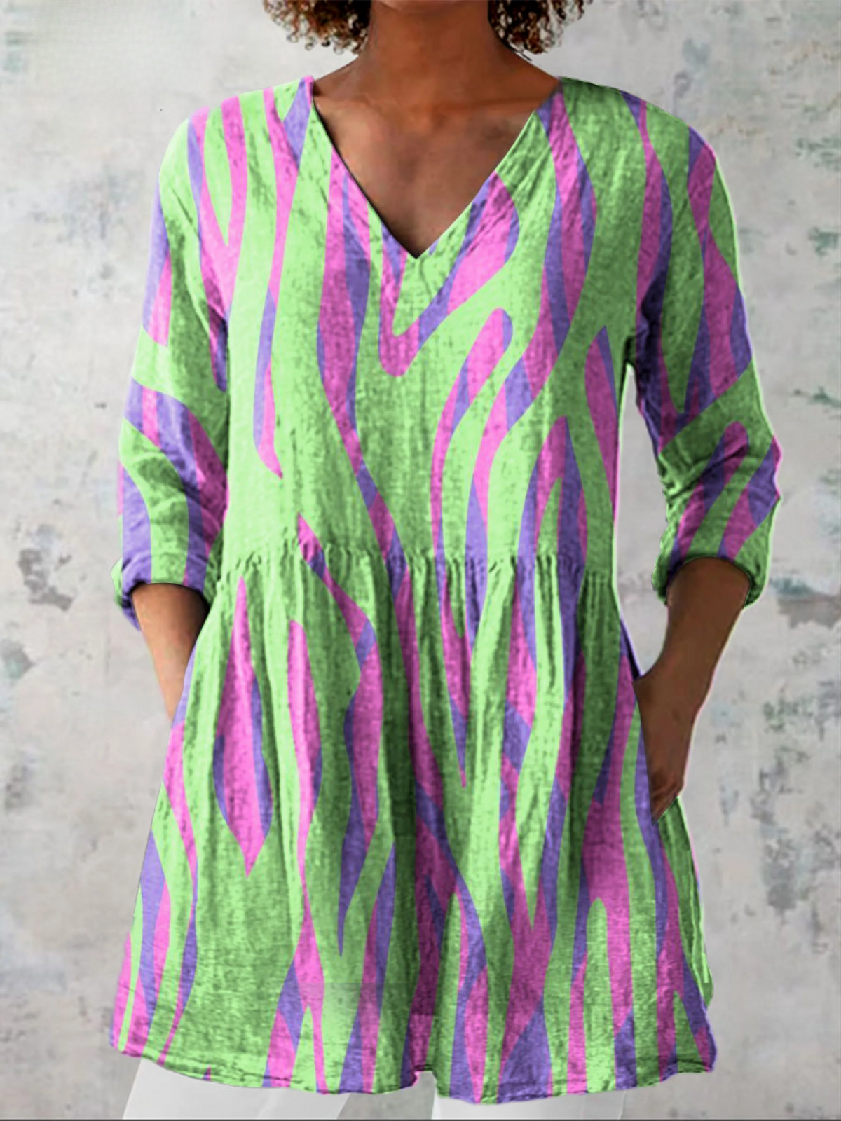 Oceane | Lange Blouse met V-Hals