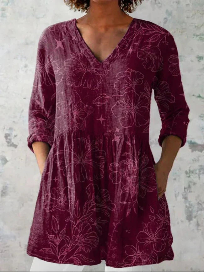 Aria | Morning Glory V-Hals Shirt