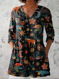 Harper | Midnight Woodland V-Hals Shirt