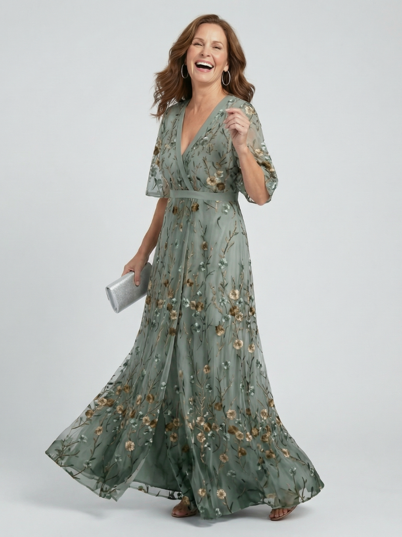 Selora | Halter Bloem Flow Maxi Jurk