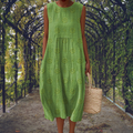 Courtney | Elegante Mouwloze Jurk met Zakken
