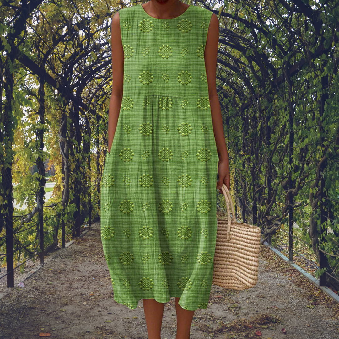 Courtney | Elegante Mouwloze Jurk met Zakken