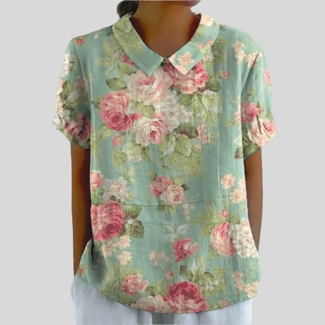 Brigitte | Vintage Bloes met Bloemenprint