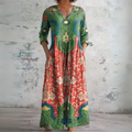 Shayla | Vintage Bloemen Maxi Jurk
