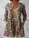 Celine | Lange Blouse met V-Hals