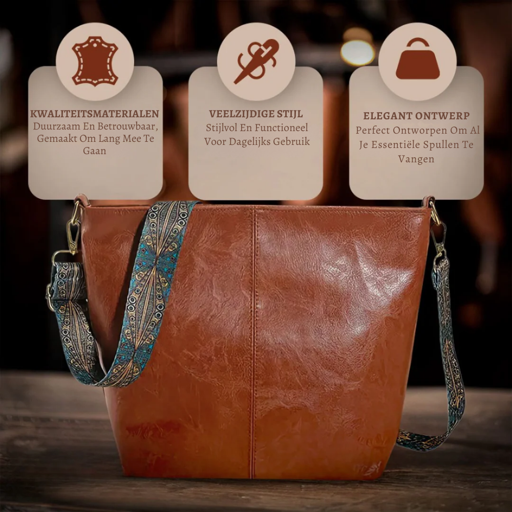 Chelsey | Elegante Leren Schoudertas