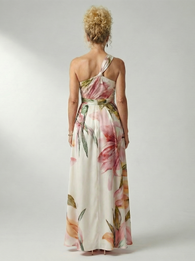 Amiel | Lichte Bloemige Maxi Jurk