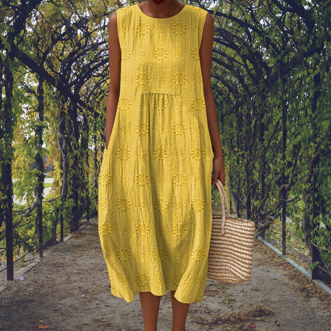 Courtney | Elegante Mouwloze Jurk met Zakken