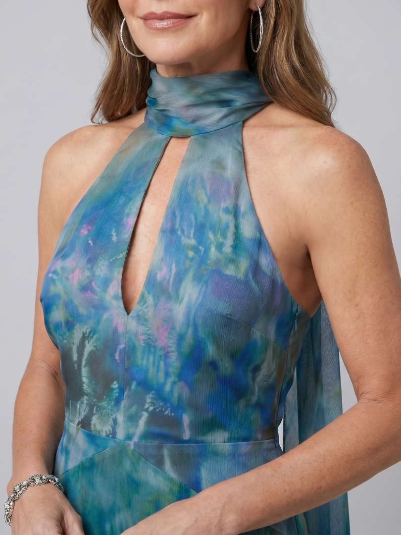 Juniper | Mouwloze Maxi Jurk met Halter Nek