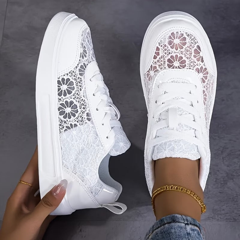 Roos - Comfortabele Sneakers met Bloemenpatroon