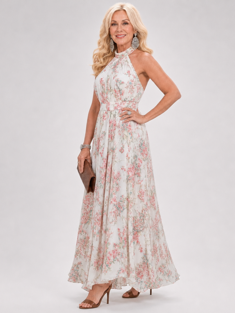 Guinevere | Bloemenprint Vloeiende Midi Jurk