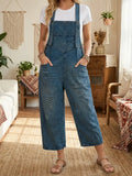 Aurevia | Denim Tuinbroek met Vintage Look