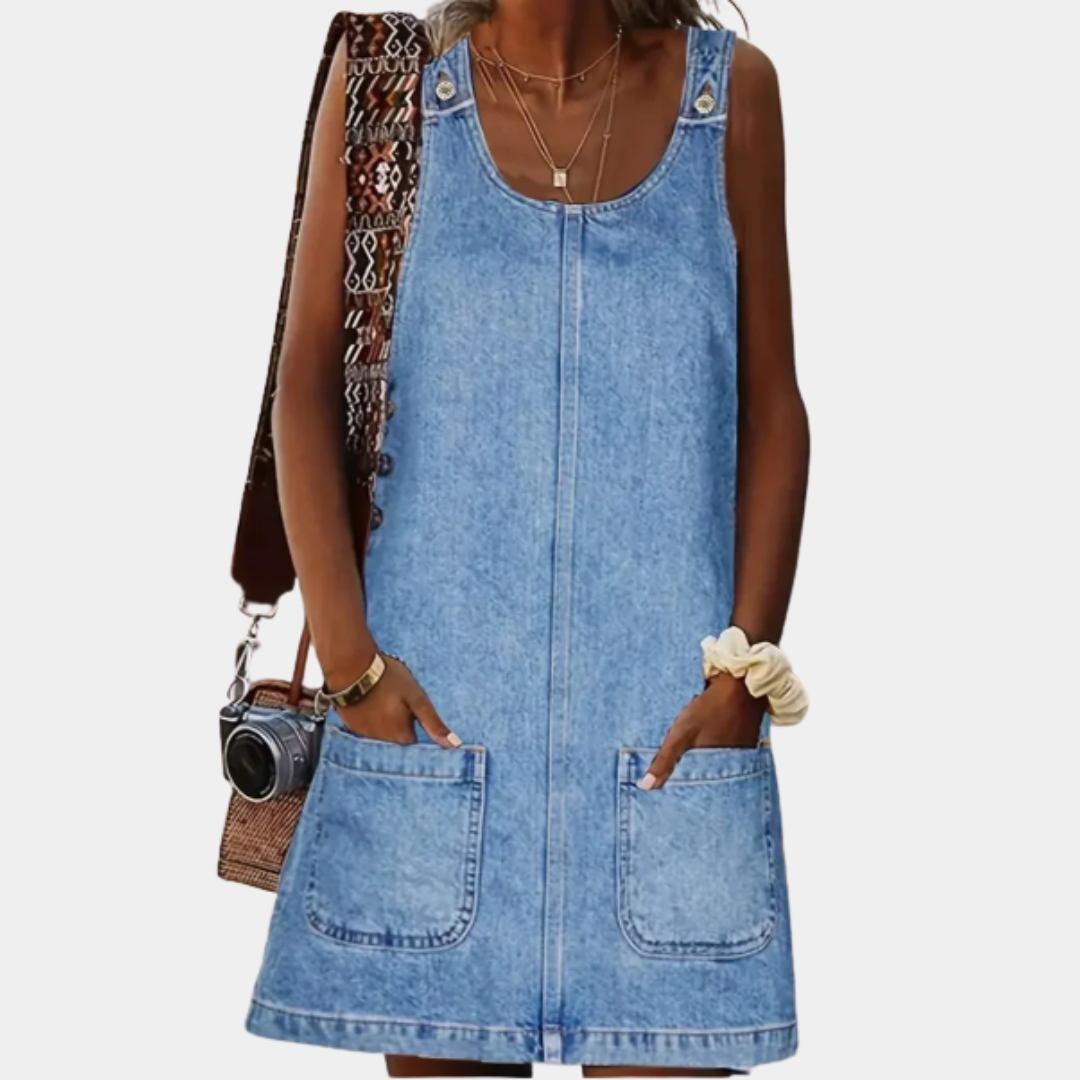 Emma Relaxed Denim-Look Jurk