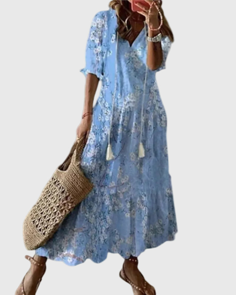 Ramona | Boho Vintage Zomer Maxi Jurk