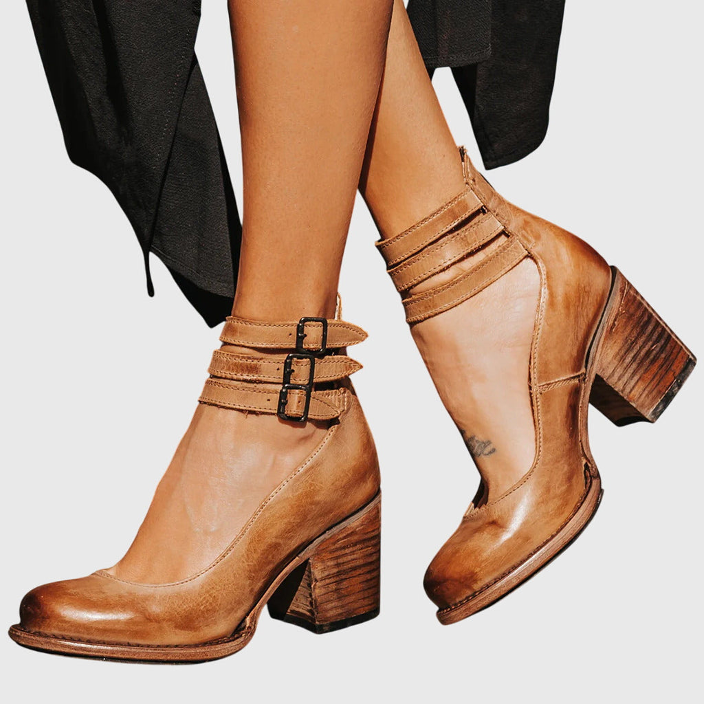 Elegante en Comfortabele Echt Leren Hakken