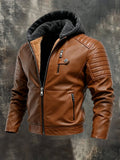 Daniel - Jas met Capuchon in Leerlook