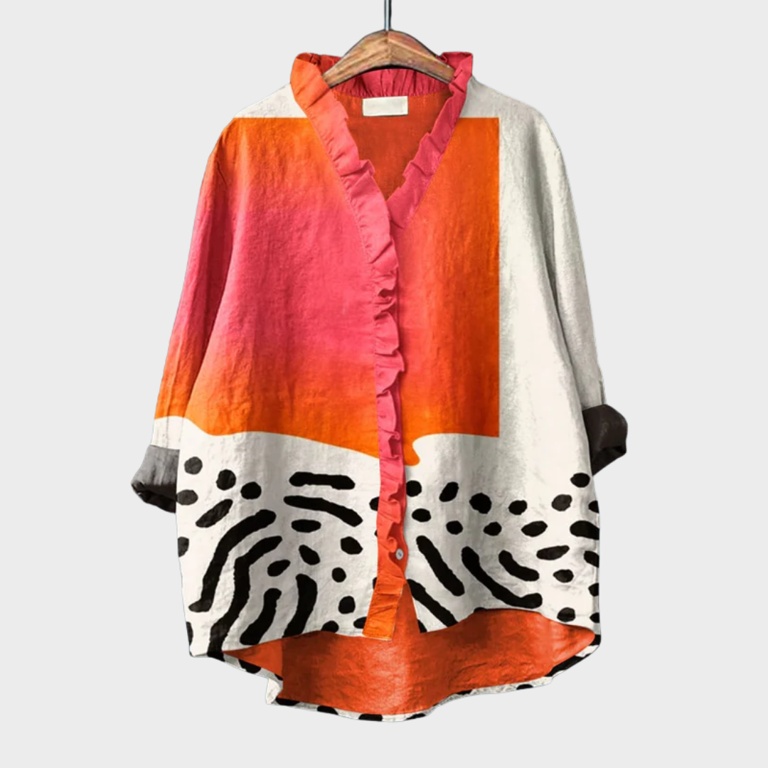 Garance | Moderne Grafische Blouse