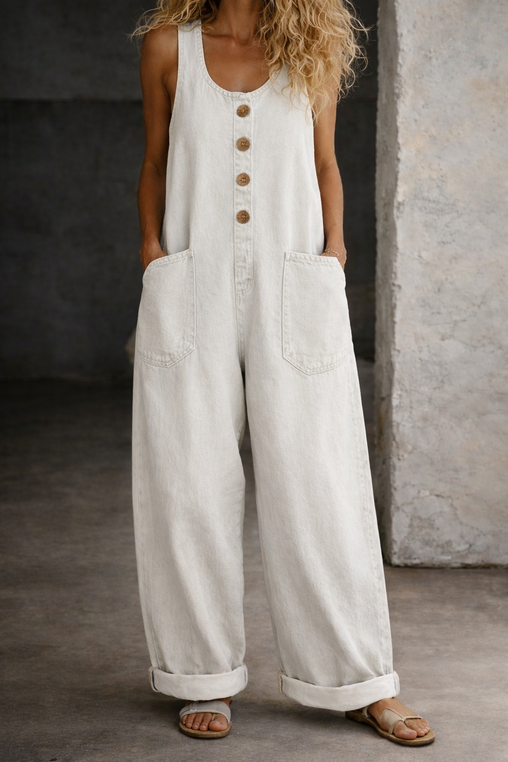 Willy | Vintage Gewassen Katoenen Denim Overalls