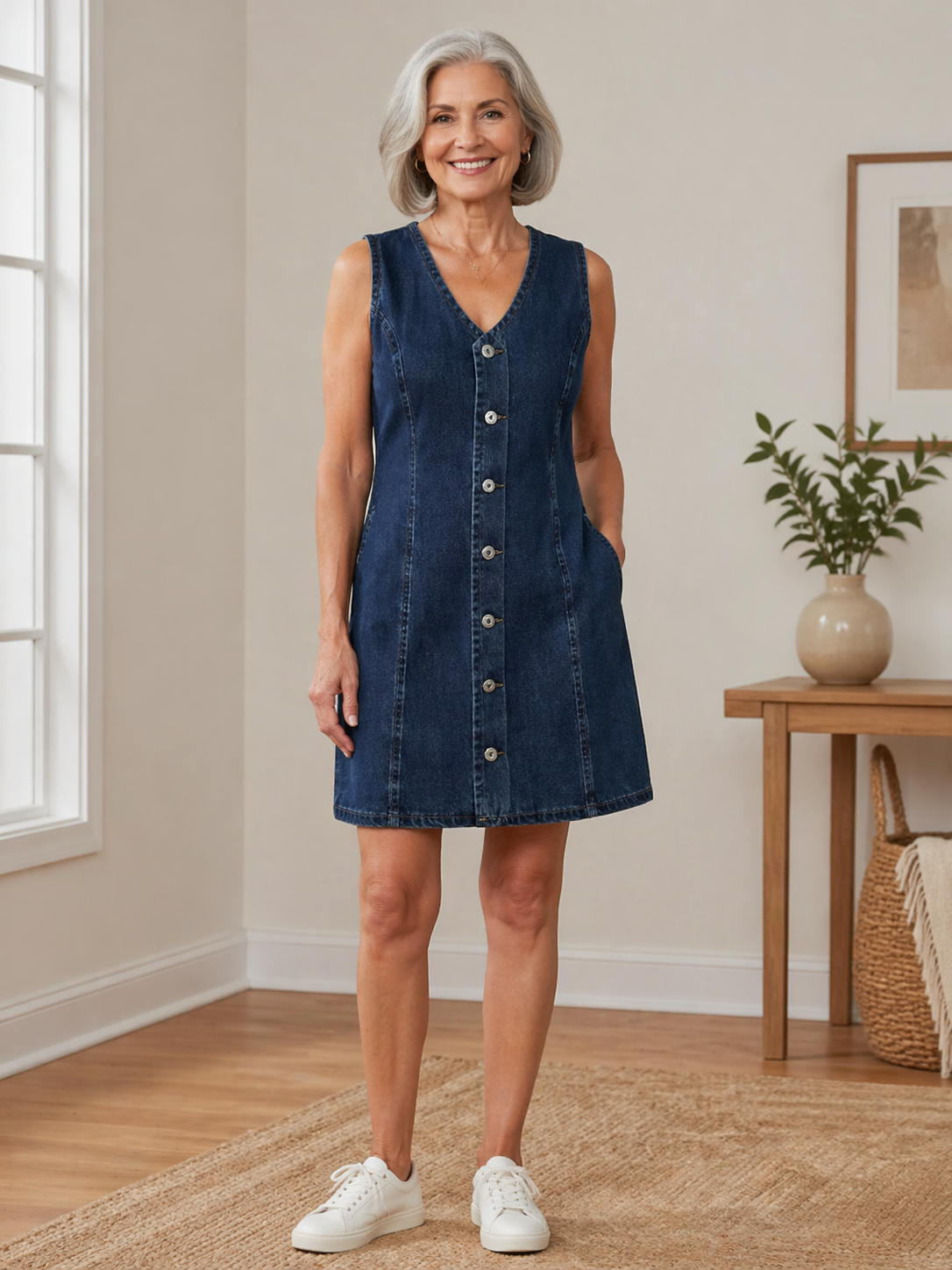 Lila | Denim Mini Jurk