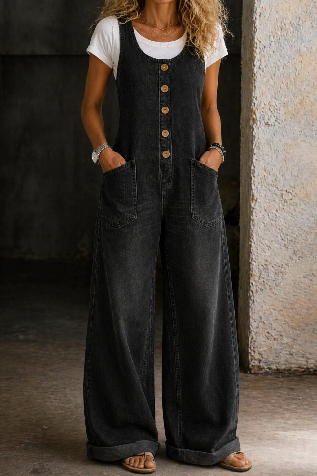Bethany | Vintage Gewassen Katoenen Overalls