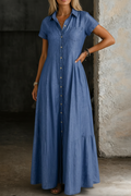 Eliza | Lange Denim Jurk