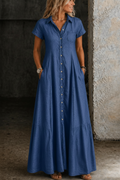 Mandy | Lange Denim Jurk