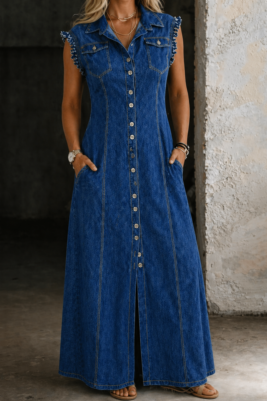 Liora | Plus Size Denim Jurk