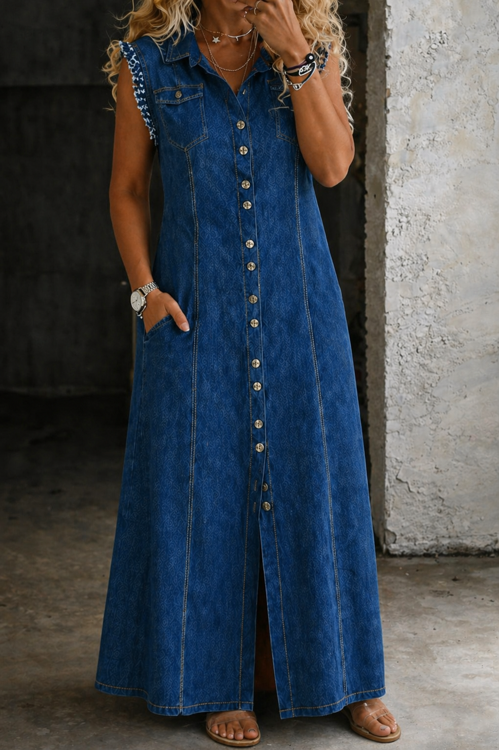Liora | Plus Size Denim Jurk