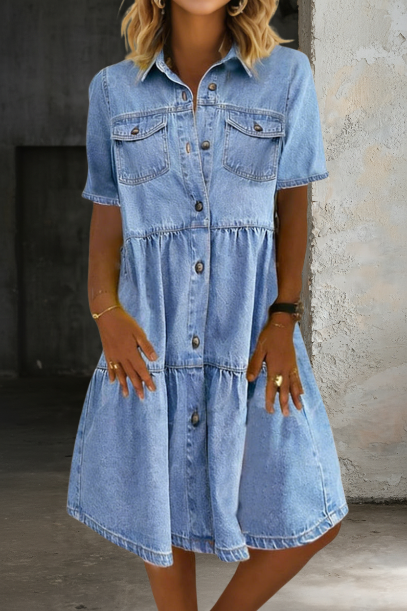 Sophia | Casual Elegante Denim Jurk