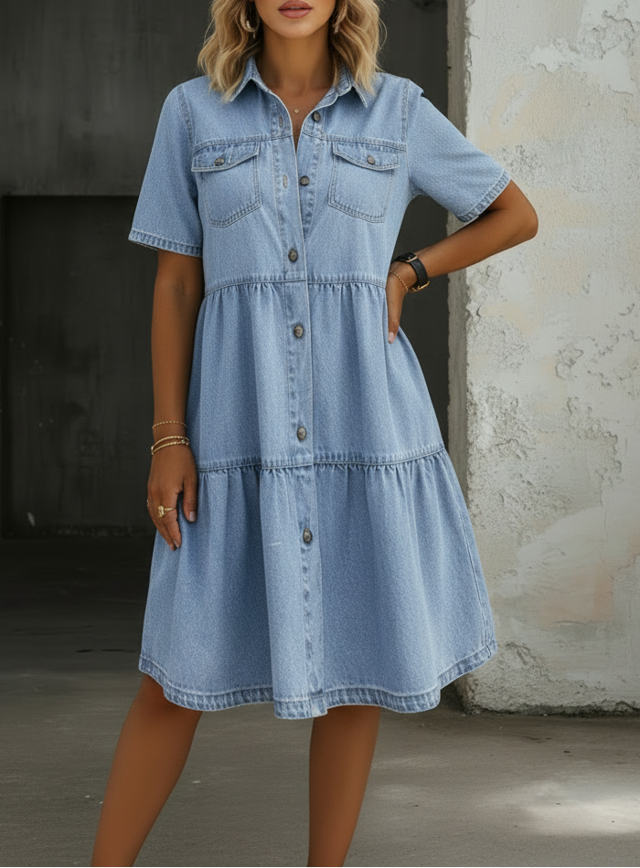Sophia | Casual Elegante Denim Jurk