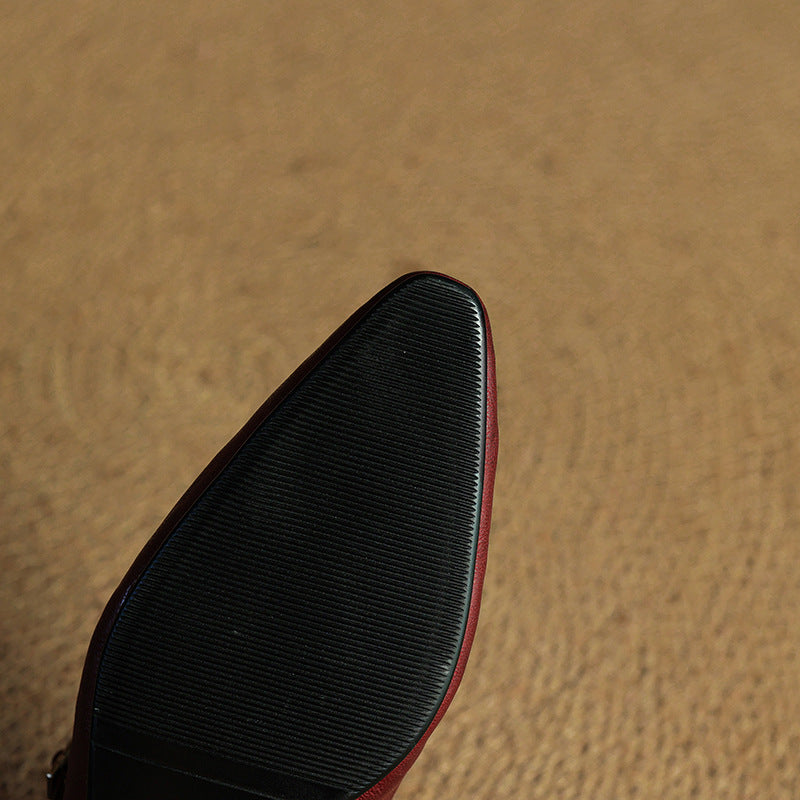 Vintage Echt Leren Mules