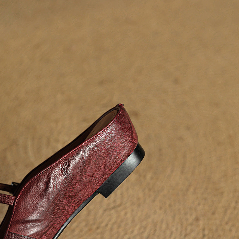 Vintage Echt Leren Mules