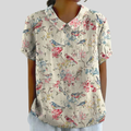 Clémence | Blouse Met Vogel- en Bloemenprint