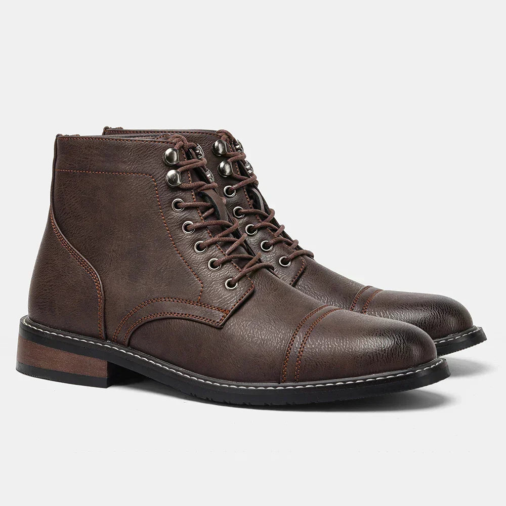 Hal | Runde Zehen Derby-Stiefel