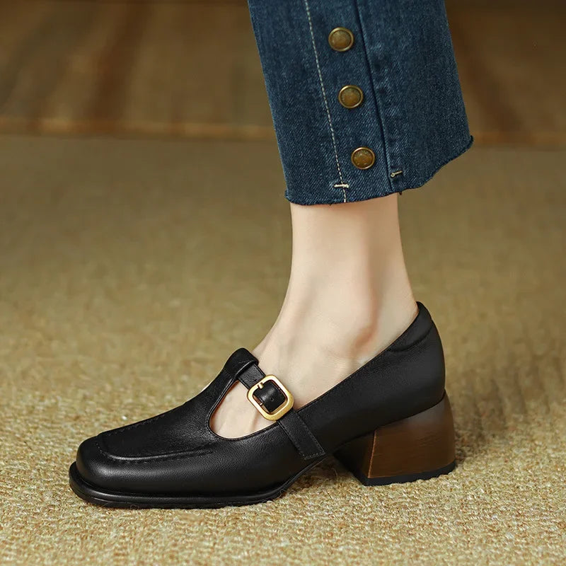 Ysolenne - T-Bandschoenen met Vintage Elegantie