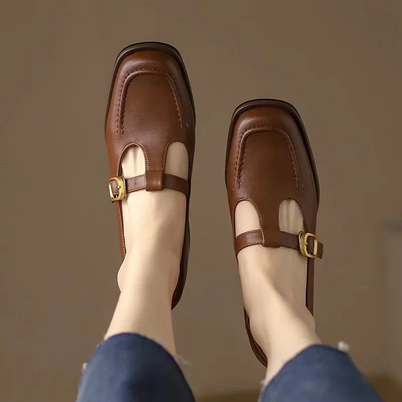 Ysolenne - T-Bandschoenen met Vintage Elegantie
