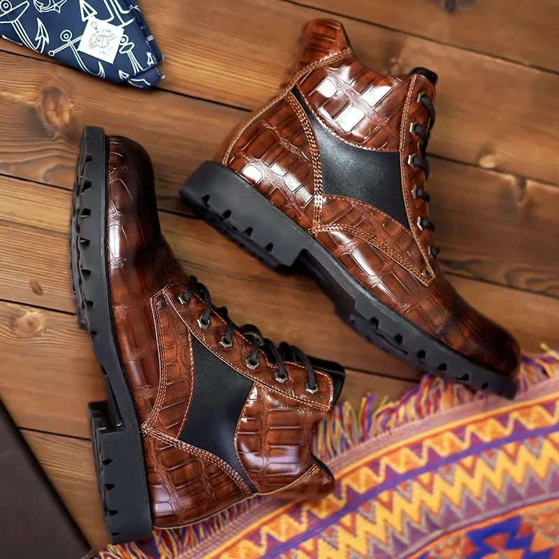 Buster | Croco Detail Stiefelette