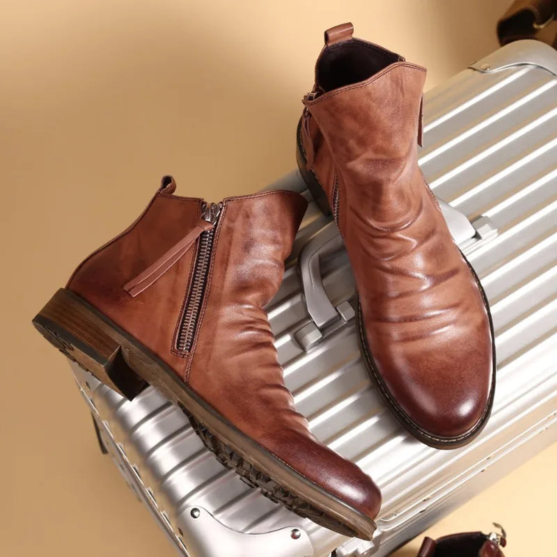 Owens | Leder Chelsea-Stiefel