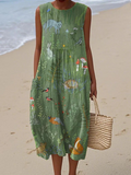 Hoop Woodland Midi-jurk