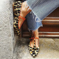 Ballerina’s met Luipaardprint en T-band