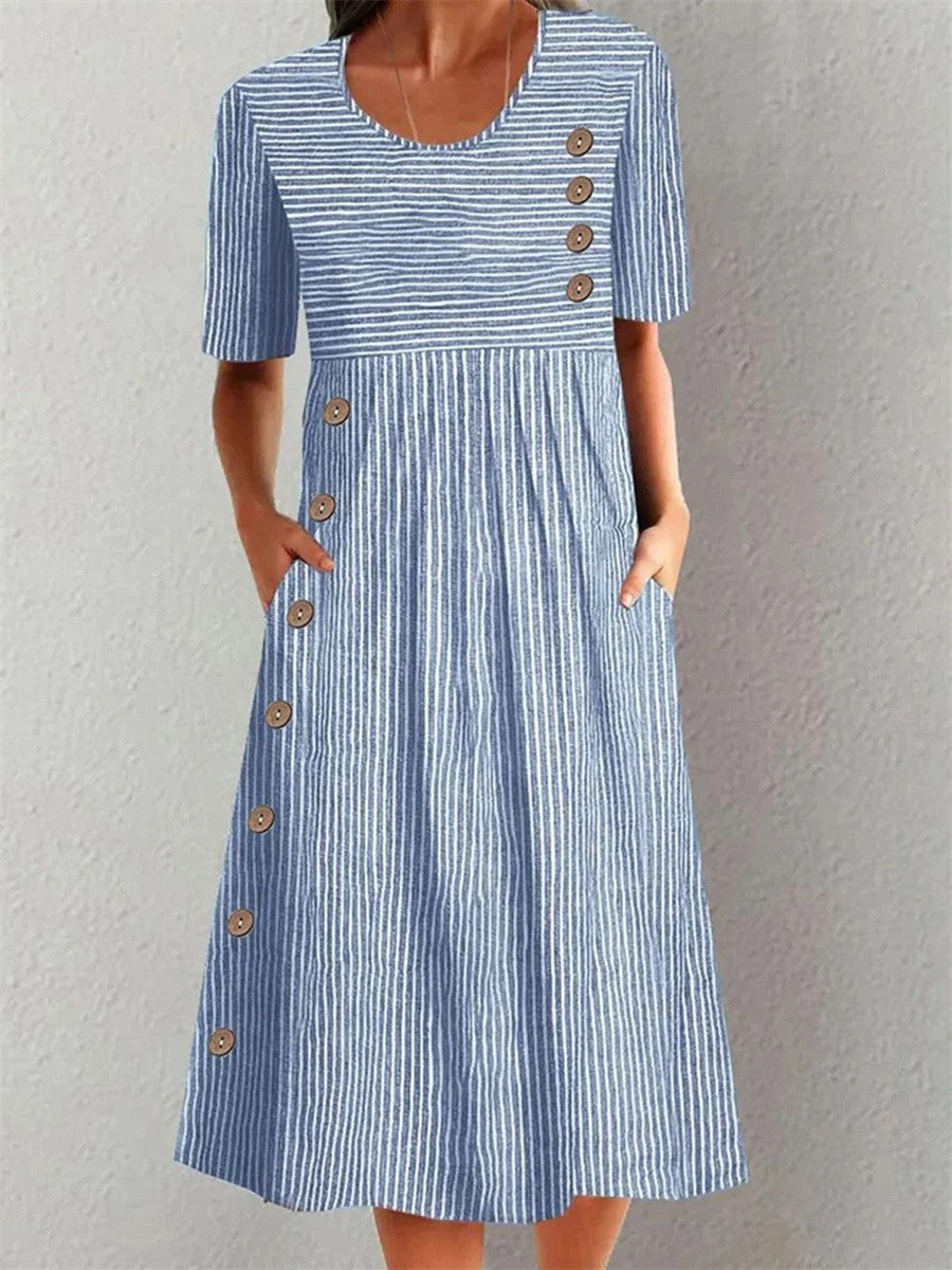 Edna | Gestreepte Zomerjurk
