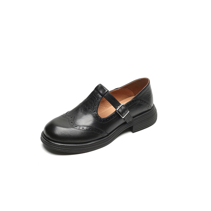 Elegante Mary Janes van Leer