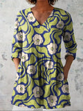 Olivia | Romantische Bloemen V-Hals Shirt